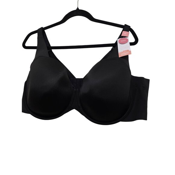 NWT Cacique Black Smooth Lightly Lined Full Coverage Bra 50D - Picture 1 of 5